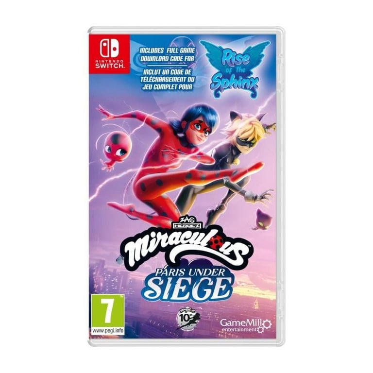 Miraculous 1&2 pack Rise of the Sphinx CIAB + Paris Under Siege Nintendo Switch Neuf - vue 1