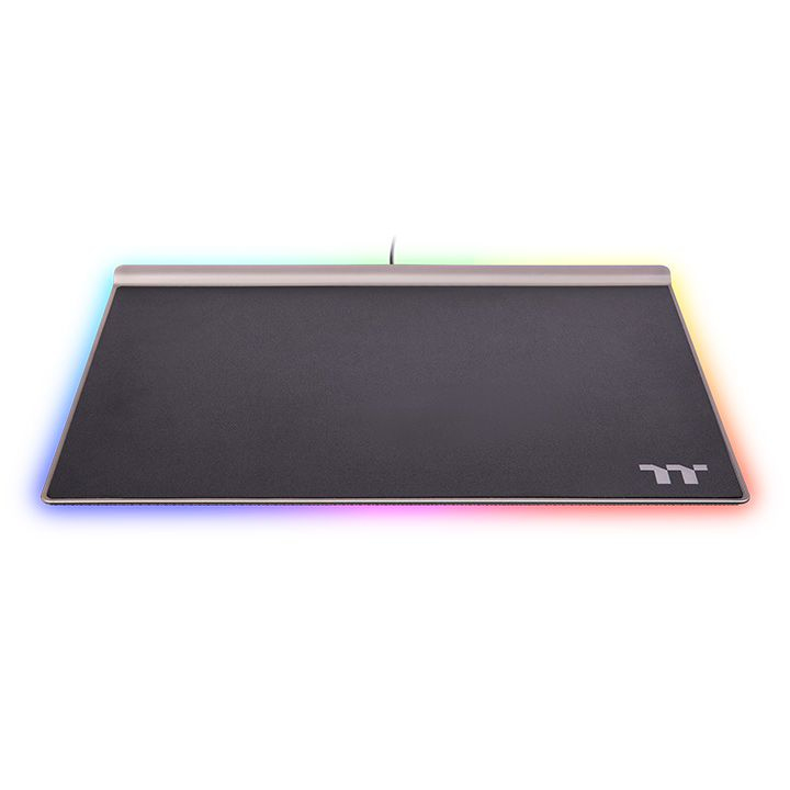 Thermaltake Argent MP1 RGB Alfombrilla de ratón para juegos Negro, Titanio