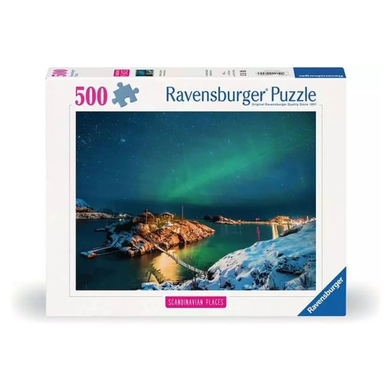 Puzzle 500 pièces Lumières du nord Tromsø Norvège Ravensburger France - vue 2