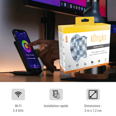 Nastro LED RGB WiFi + Bluetooth 3 m Dallas Konyks