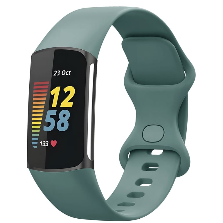 imoshion Bracelet silicone pour Fitbit Charge 5 / 6 - S - Olive Green - Neuf