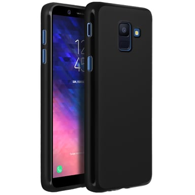Coque pour Samsung Galaxy J6 Coque Silicone gel protection Dos Antitraces Noir