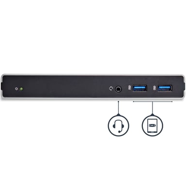StarTech.com Docking Station USB 3.0 para Dos Monitores con DVI y Soporte Vertical