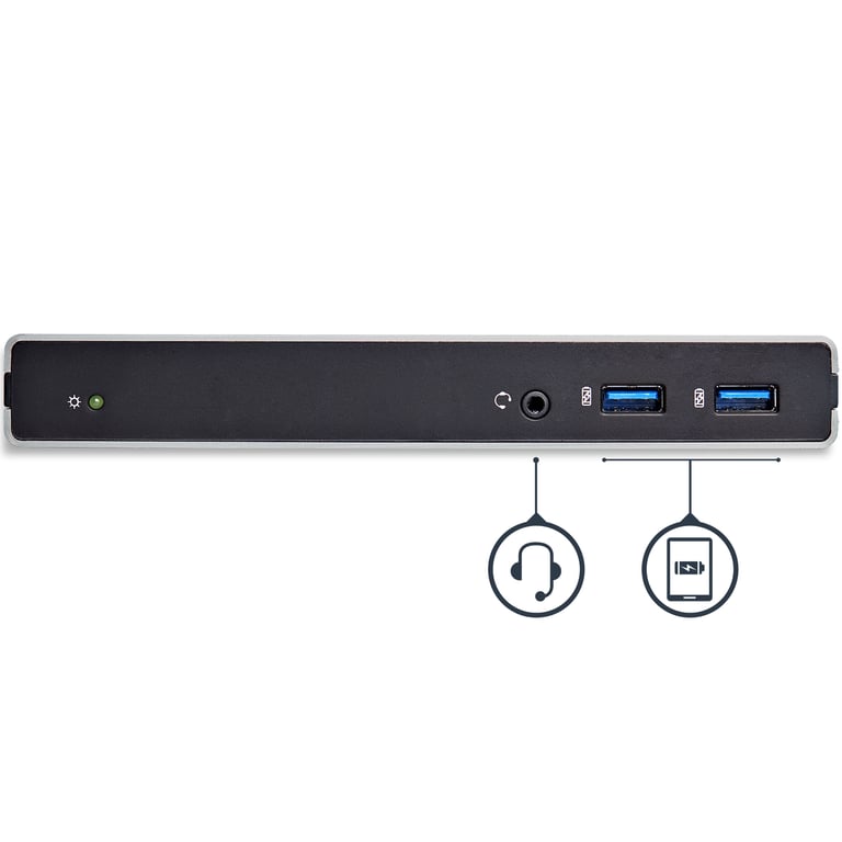 StarTech.com Station d'Accueil USB 3.0 pour Deux Écrans avec Adaptateurs DVI vers VGA et HDMI, 5x USB 3.0 et Audio - Station d'Accueil DVI Verticale pour Mac et Windows - Neuf