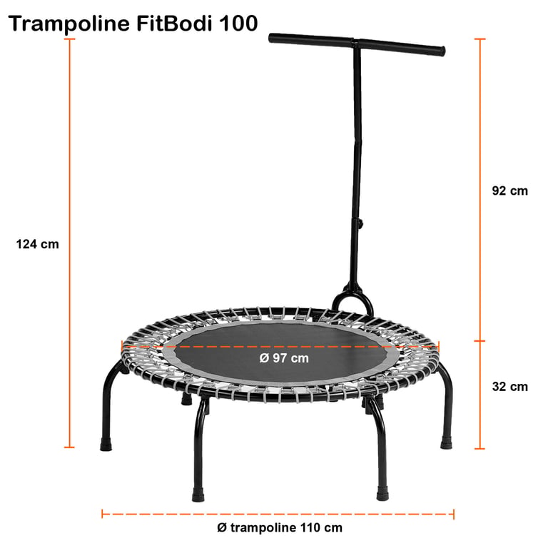 Trampoline fitness Fitbodi 100 KANGUI - vue 4