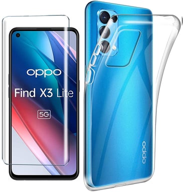 OPPO Find X3 LITE 5G coque tpu transparente et protection écran