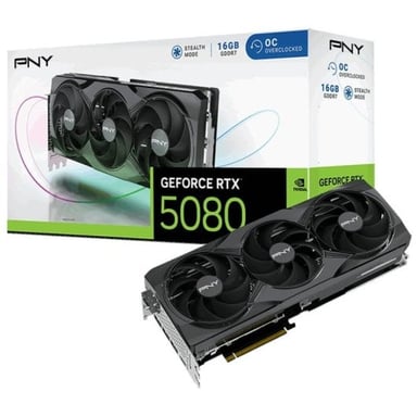 PNY VGA GEFORCE RTX 5080 16GB GDDR7 OVERCLOCKED TRIPLE FAN DLSS4