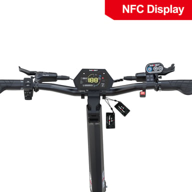 Monopattino elettrico NANROBOT N6 a doppio motore, display NFC, batteria Samsung 72V 30Ah, ammortizzatore di sterzo - argento