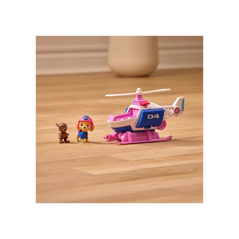 Set véhicule et figurine Spin Master PAW Patrol Search & Rescue Stella à rétrofriction avec figurine Stella et animal inclus Blanc Rose Bleu - Neuf