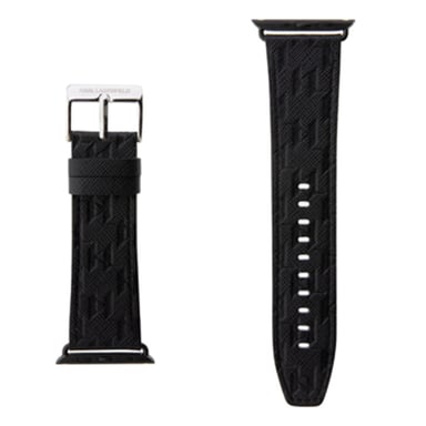 Karl Lagerfeld Pulsera para Apple Watch 38/40/41mm en PU Monograma Negro