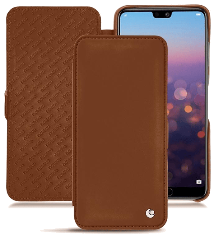 Housse cuir Huawei P20 Pro - Rabat horizontalMarron