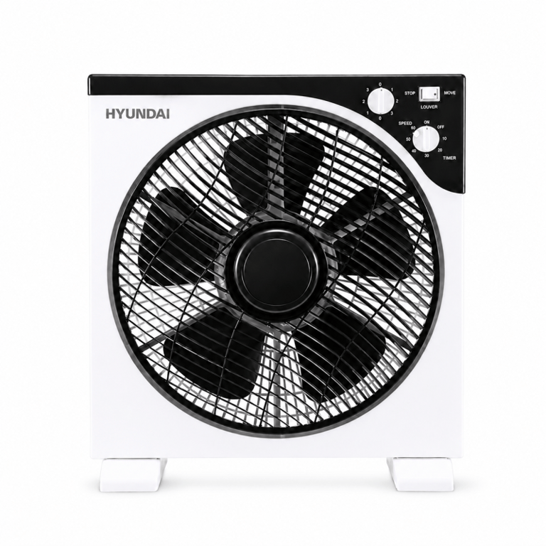 Hyundai Hybf30b Ventilateur Box Fan Minuteur 2 H 3 Vitesses Neuf