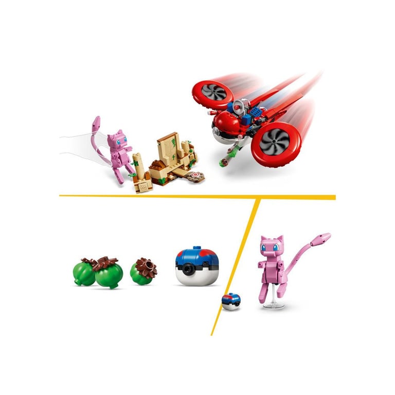 LEGO Pokémon 72161 Set de construction compatible SMART Play™ Mew Recherche en drone Dès - vue 8