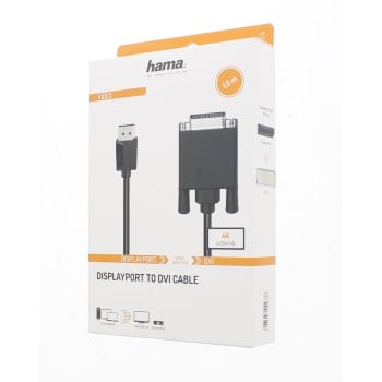 Hama 00200713 cavo video e adattatore DisplayPort DVI da 1,5 m Nero