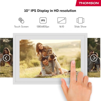 Thomson F10W marco de fotos digitales Blanco 25,6 cm (10,1'') Pantalla táctil Wifi
