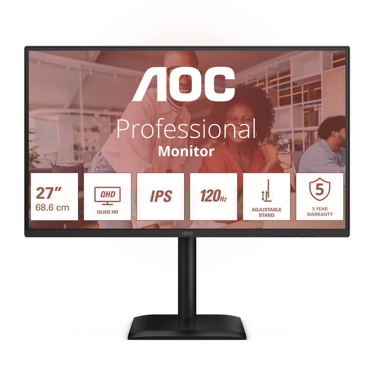AOC E4 Q27E4U écran plat de PC 68 6 cm 27 2560 x 1440 pixels Quad HD LED Neuf - vue 1