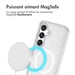 imoshion Coque Sparkle avec MagSafe pour Samsung Galaxy S25 - Paillettes Transparent