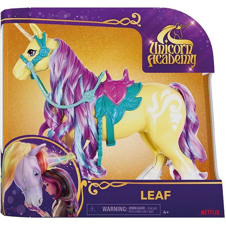 Figurine licorne SPIN MASTER River 28 cm cheveux racinés accessoires amovibles jaune pâle - Neuf
