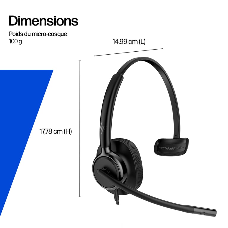 Micro-Casque HP Poly Mission 415 – Filaire, USB-C, Suppresseur de Bruit Actif - vue 4