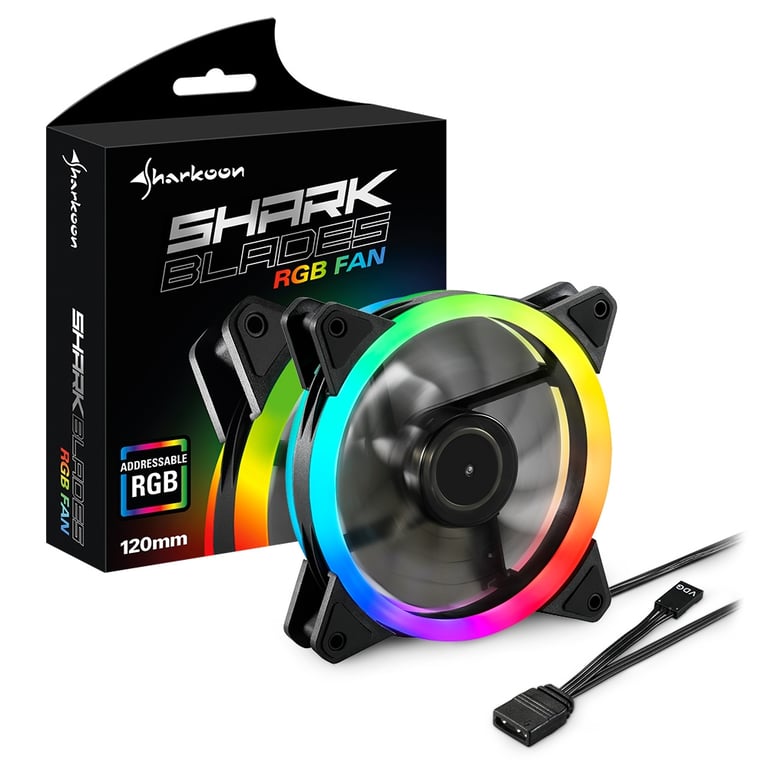 Sharkoon SHARK Blades RGB Boitier PC Ventilateur 12 cm Neuf - vue 2