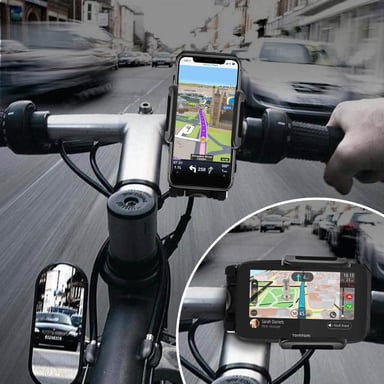 Support Vélo Universel Fixation Guidon Pinces ajustables Rotatif 360° LinQ Noir