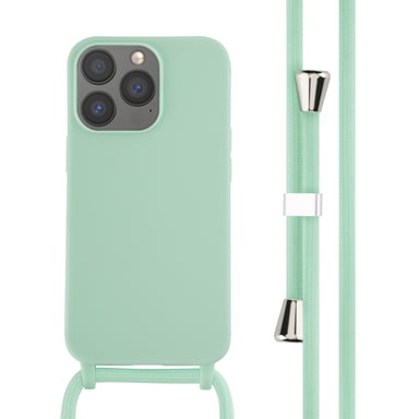 imoshion Coque en silicone avec cordon pour Apple iPhone 13 Pro - Vert menthe