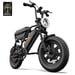 Bicicleta Eléctrica | URLIFE | T16 | 500W 48V13Ah 16'' Frenos de Disco eBike - Negro