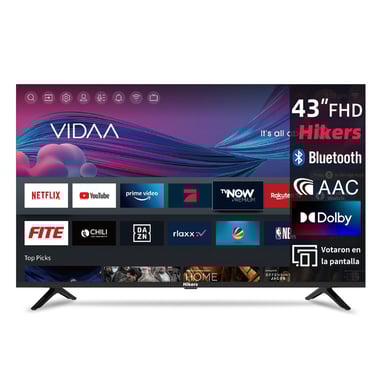 Hikers 43Z1 Téléviseur Smart TV -  Écran 43 pouces Résolution FHD 1920*1080 Soutien Android Qualité Sonore Dolby Atmos  - Noir