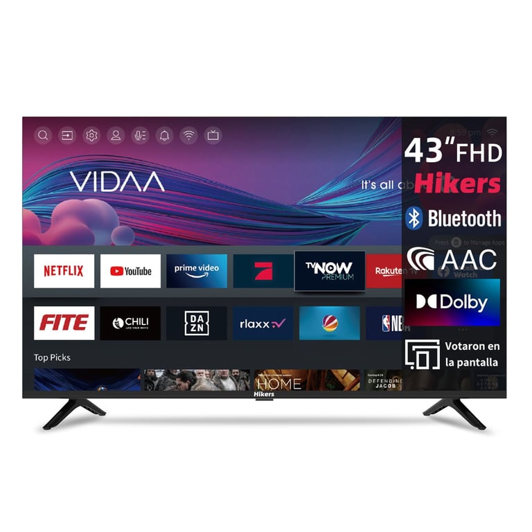 Hikers 43Z1 Téléviseur Smart TV Écran 43 pouces Résolution FHD 1920*1080 Soutien Android Qualité Sonore Dolby Atmos Neuf - vue 2