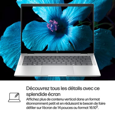 HP EliteBook X Flip G1i Next Gen AI Wolf Pro Security Edition Copilot+ PC Intel Core Ultra 5 228V Hybride (2-en-1) 35,6 cm (14'') Écran tactile WUXGA 32 Go LPDDR5x-SDRAM 512 Go SSD Wi-Fi 7 (802.11be) Windows 11 Pro Argent
