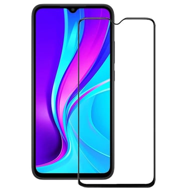 Evelatus Full Cover 2.5D Verre Xiaomi Redmi 9 (2020) Antistatique / Colle Japon Noir