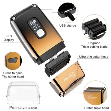 Cortadora de pelo y afeitadora eléctrica 2 en 1 lavable Hadteker HK-767 con una autonomía de 90 minutos