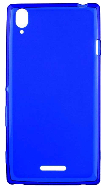 Coque silicone unie compatible Givré Bleu Sony Xperia T3