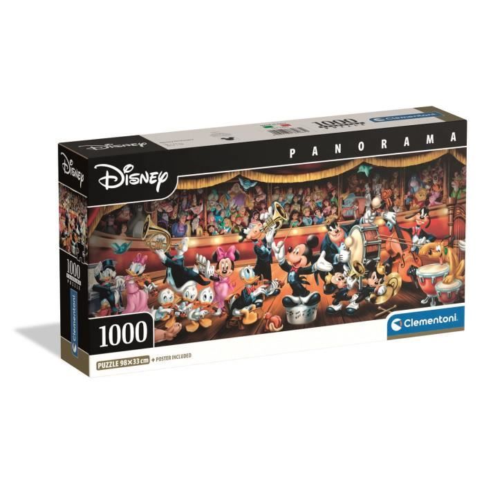 Puzzle Compact 1000 pièces Panorama : Orchestre Disney Clementoni Puzzles - vue 2