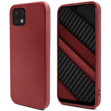 Moozy Lifestyle. Coque en silicone pour Samsung A22 5G, rose vintage – Coque légère en silicone liquide avec finition mate et doublure en microfibre douce, coque en silicone de qualité supérieure