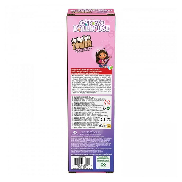 Jeu de Tour Jenga Gabby et la Maison Magique - Équilibre et Amusement - Neuf