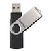 Clé USB 2.0 ''Rotate'', 16GB, 10MB/s, Noir/Argenté