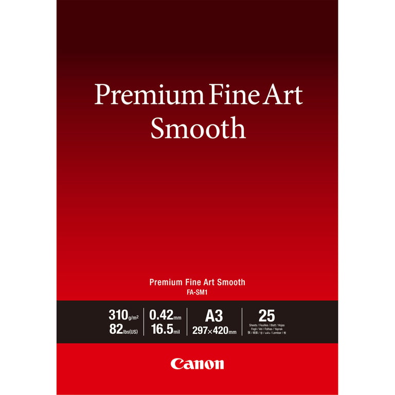 Canon Papier A3 beaux arts lisse Premium FA SM1 25 feuilles Neuf