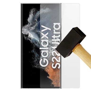 Film verre trempé 4D Noir compatible Samsung Galaxy S22 Ultra
