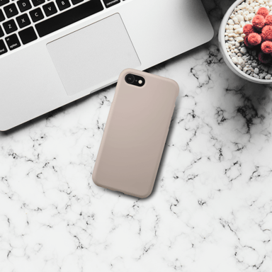 (O) Custodia antiurto in morbido silicone gel per Apple iPhone 12 mini, Rosa sabbia