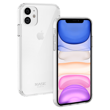 Custodia ibrida antibatterica invisibile per iPhone 11, trasparente