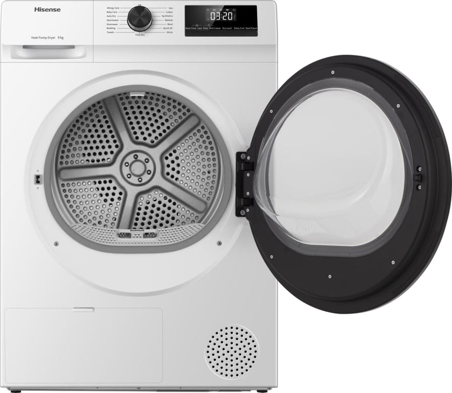 Sèche linge Hisense DHQE900UWDC Capacité 9 kg 590x595x845 mm 44 kg Économie dénergie - vue 4