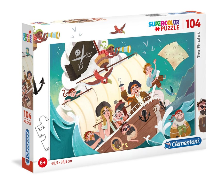 Clementoni The Pirates Jeu de puzzle 104 pièce Occupations Neuf