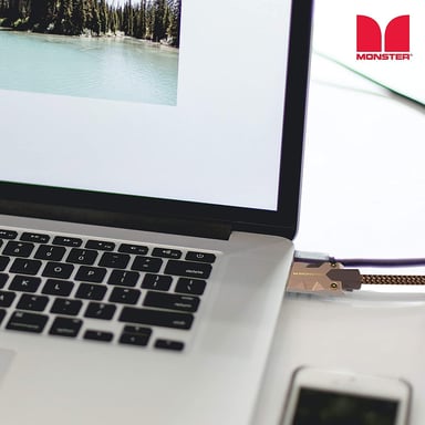 Câble HDMI Monster 1.5M - Résolution 4K - Vidéo HDR10+ - 25 GBPS - Vitesse Éclair - Triple Blindage - Garanti à Vie