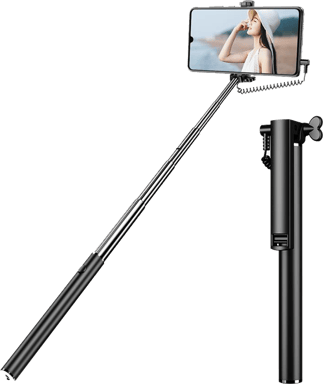 Bigben Mini Wired Selfie Pole Negro