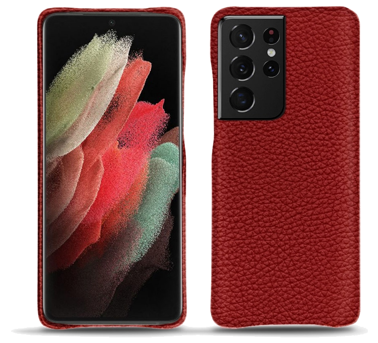 Coque cuir Samsung Galaxy S21 Ultra - Coque arrièreRouge