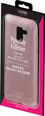 Carcasa brillante delgada para Samsung Galaxy A8 (2018), oro rosa