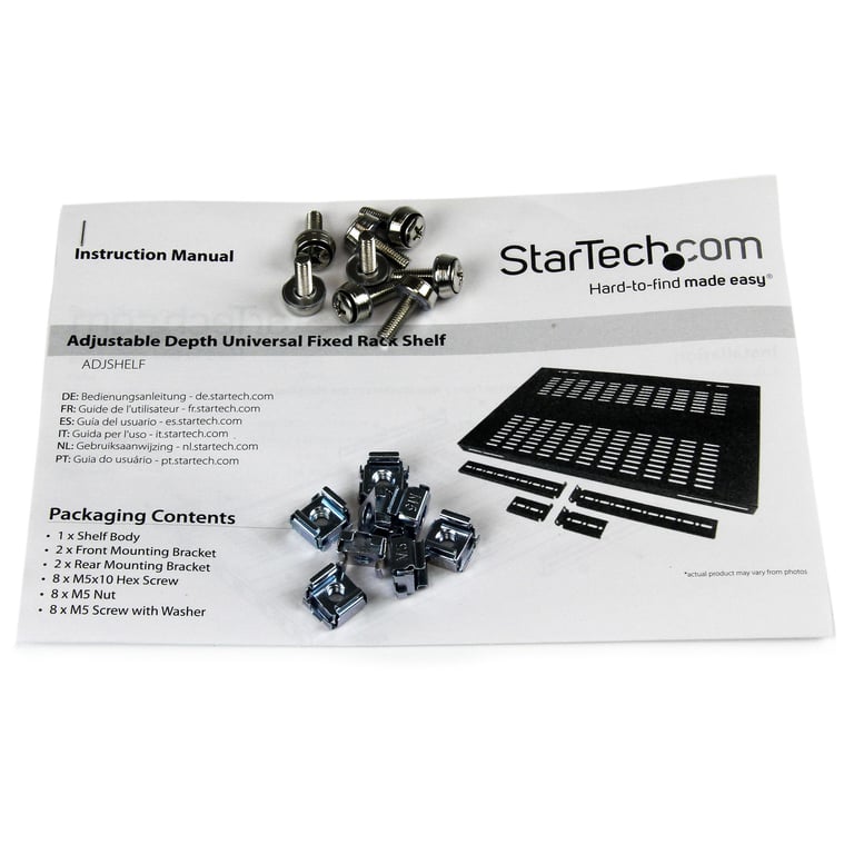 StarTech.com Etagère profonde fixe pour rack de serveur ajustable Neuf - vue 3
