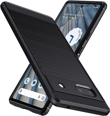 Google Pixel 7A 5G coque style carbone noir