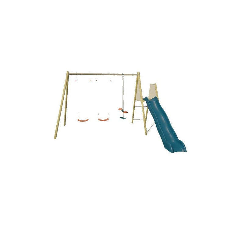 Aléo By Trigano Portique & balançoire - ROMY - 2 balançoires - face-à-face - toboggan